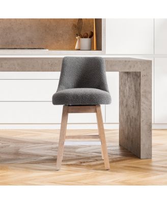 26" Upholstered Swivel Counter Height Bar Stool