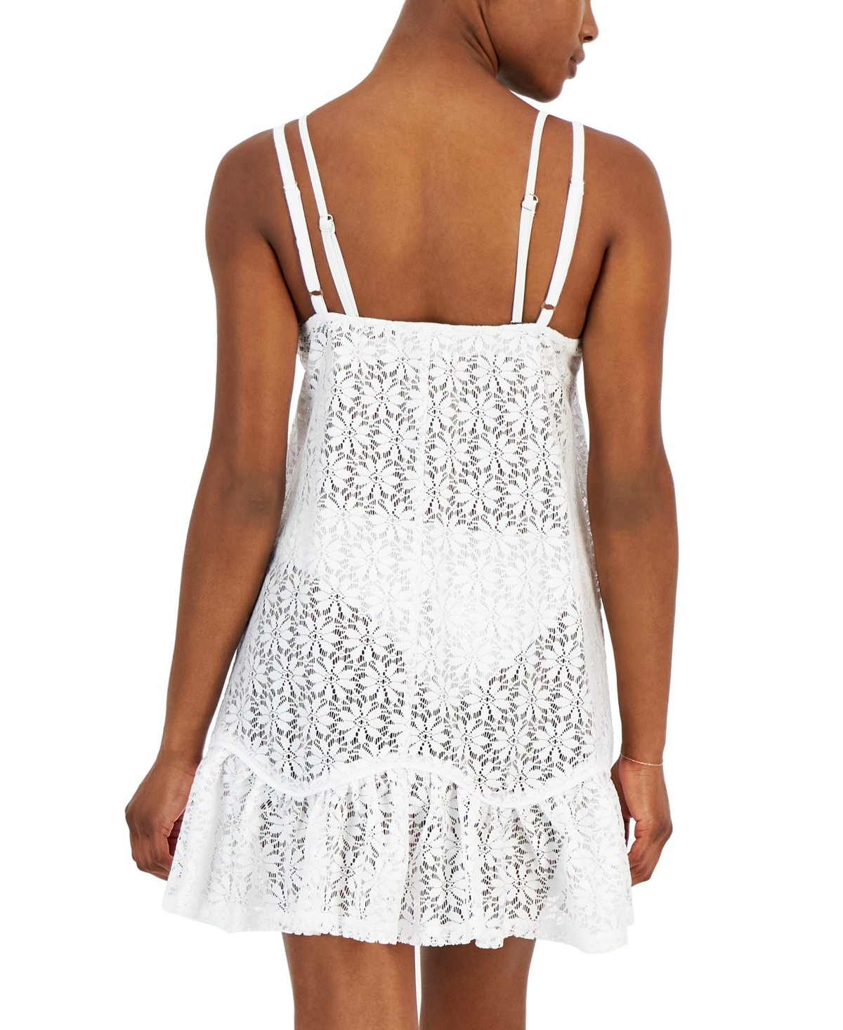 Miken Women's Lace Drop-Waist Cover-Up, Created for Macy's