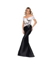 Black and sales white formal gowns