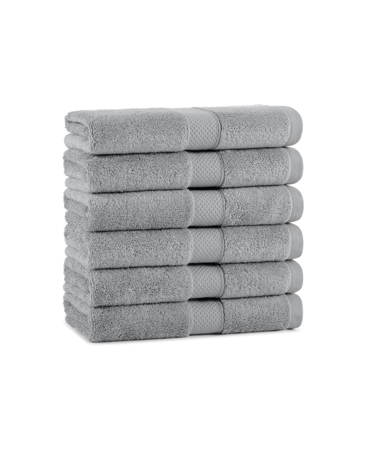 Aston and Arden Aston & Arden Egyptian Cotton Luxury Towels (Pack of 6), 600GSM, Seven Color Options, Jacquard Dobby Border, 16x30