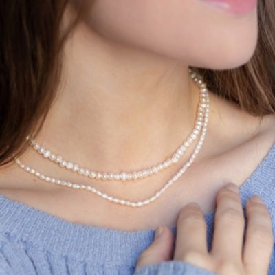 14k Gold Plated Linda Pearl Necklace Holiday Gift Idea