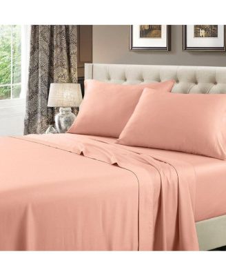 600-Thread Count Solid Cotton 4-Pc. Full Sheet Set