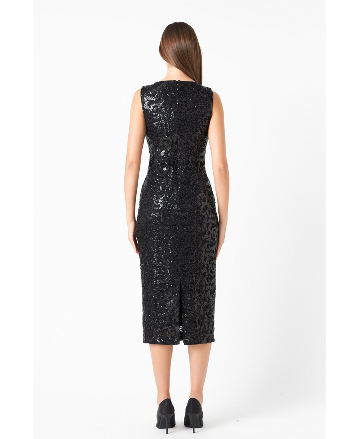 Women's Sequins Crochet Slip Dress