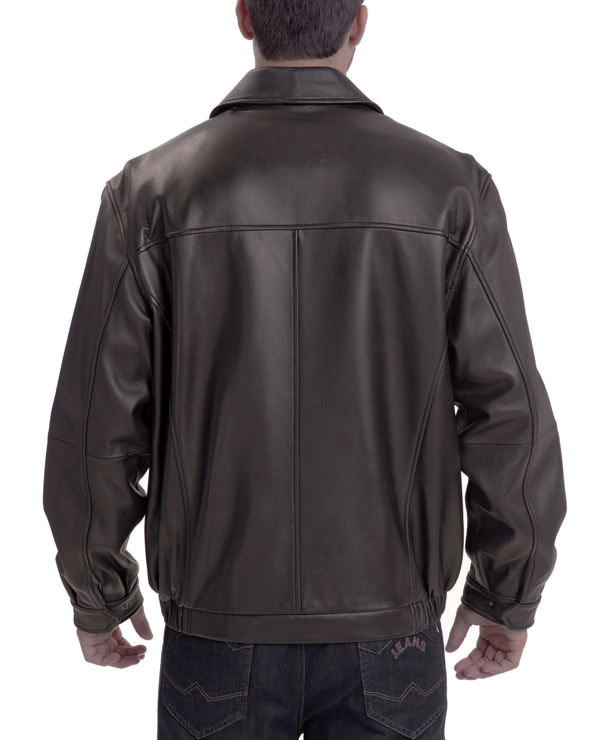 Bgsd Men Derrick Leather Bomber Jacket - Tall