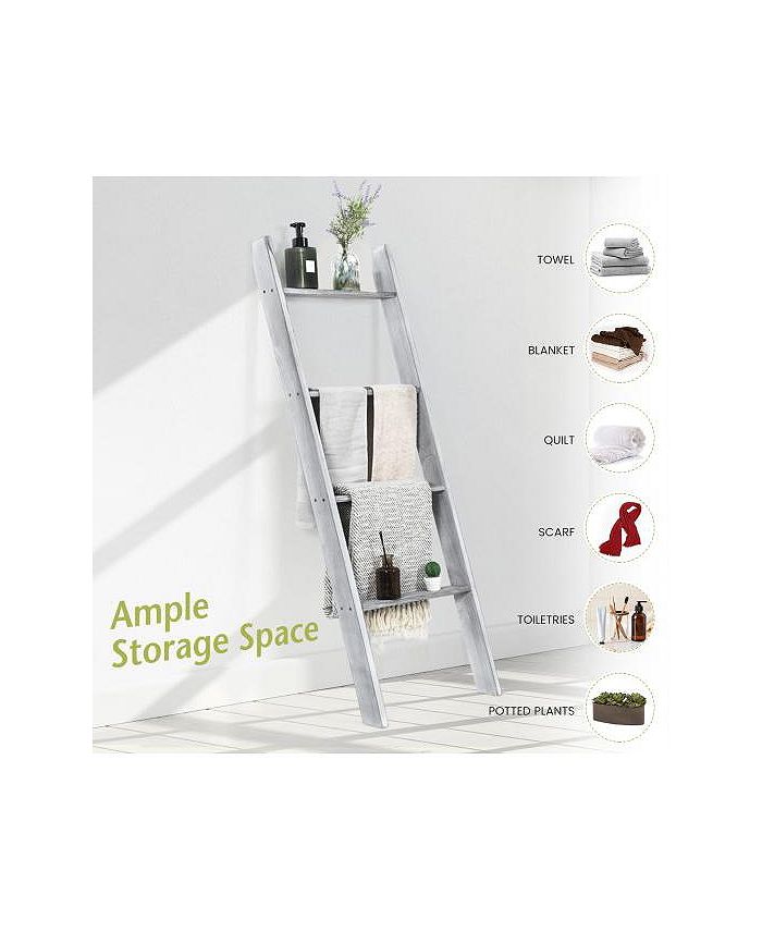 Slickblue 4Tier Wall Leaning Ladder Shelf Stand Macy's