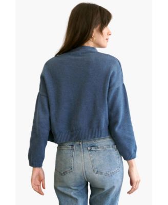 Women's Cotton Diana Crop Cardigan Sweater