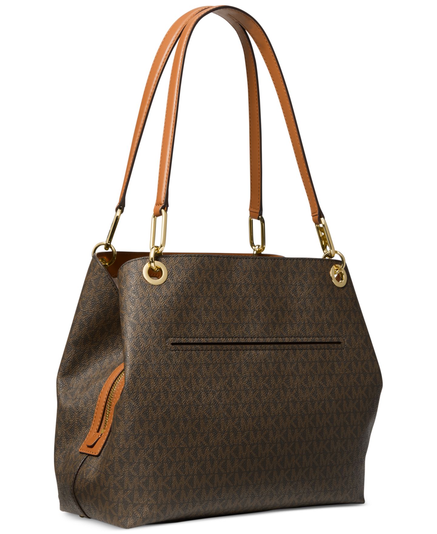 Сумка MICHAEL Michael Kors Kensington Large Logo Shoulder Tote, цвет: Коричневый — фото 3