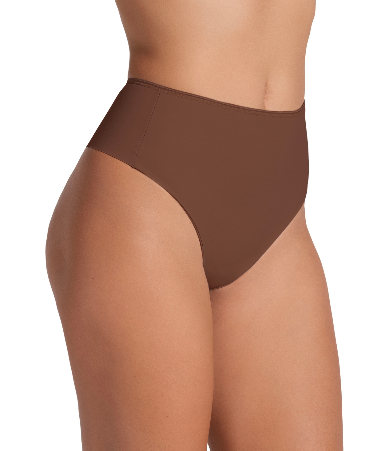 Women's Seamless Thong Shaper Panty, 12952 - Dark Brown