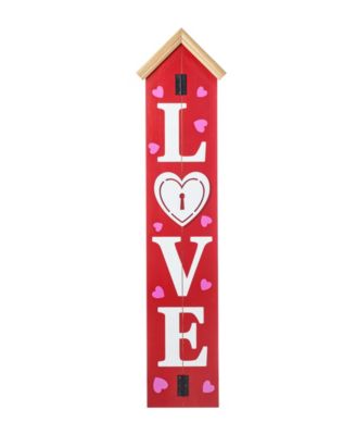 42" H Valentine's Wooden "Love" House-Shaped Porch Decor