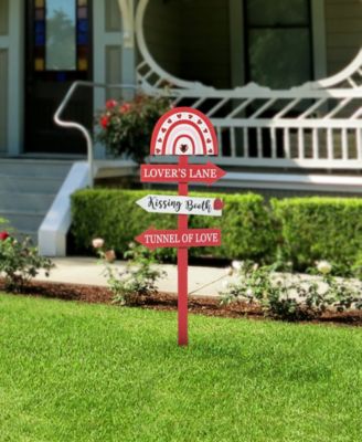 41.75" H Valentine's Wooden Rainbow Word Sign Patch Yard Stake