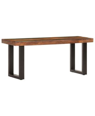 Bench 43.3" Solid Reclaimed Wood and Steel