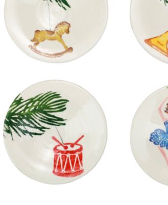 Nutcrackers Dinnerware Canape Plates, Set of 4