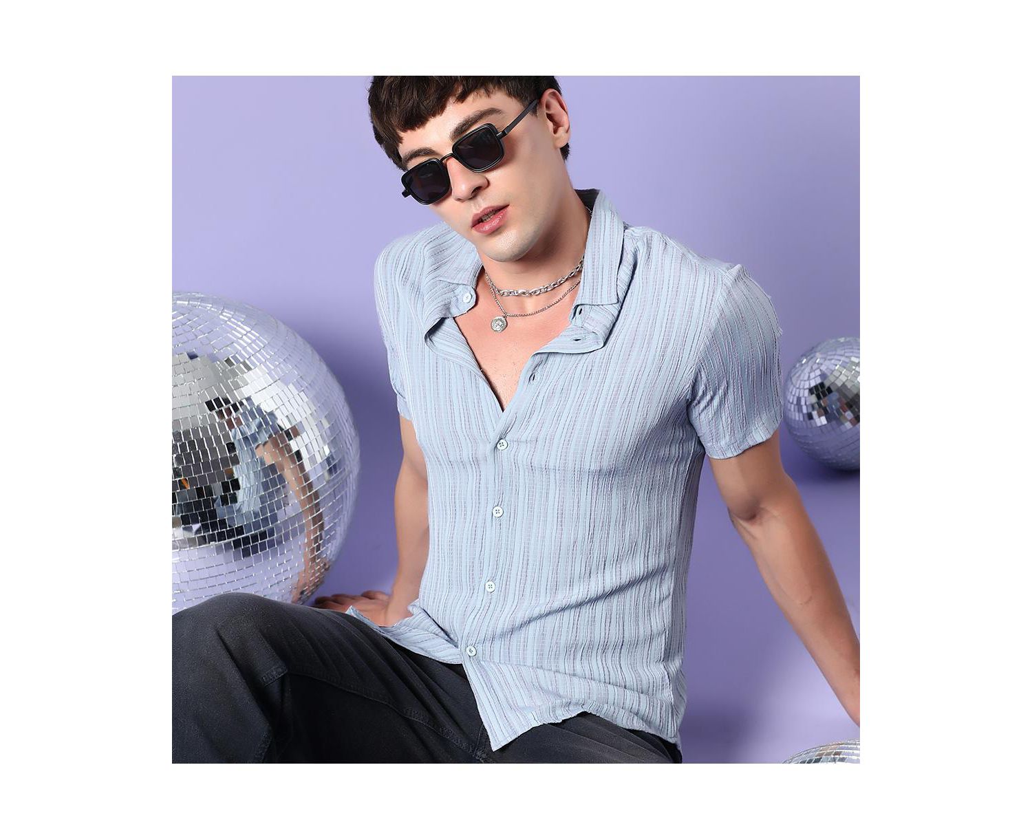 Men's Textured Casual Shirt