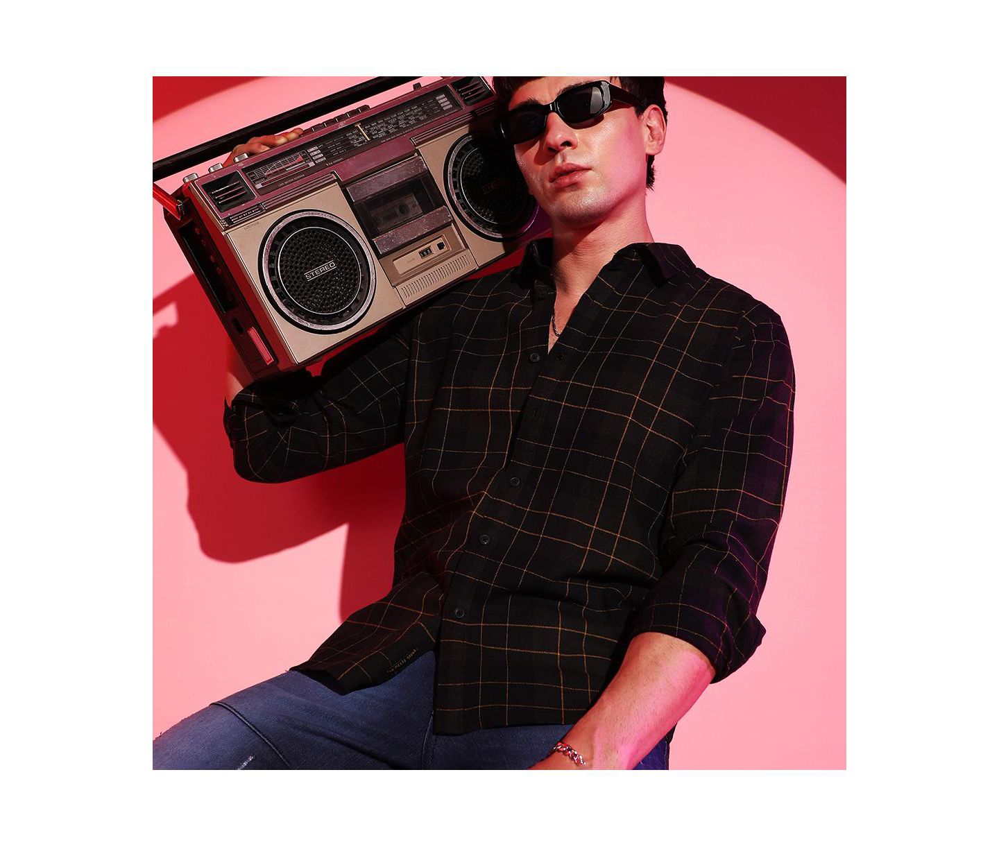 Мужская рубашка Cahoot Checkered Casual, цвет: Тёмный зелёный — фото 4