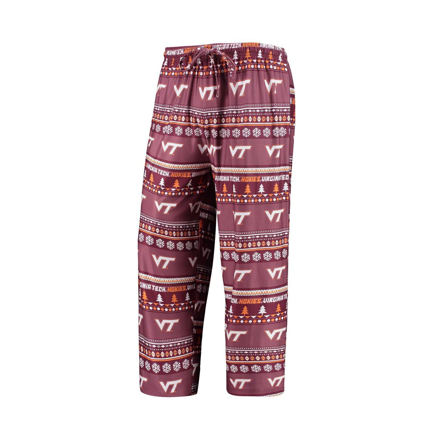 Мужская пижама Concepts Sport Virginia Tech Hokies Ugly Sweater, Maroon — фото 3