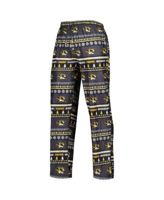 Men's Black Missouri Tigers Swivel Long Sleeve T-shirt and Pants Sleep Set