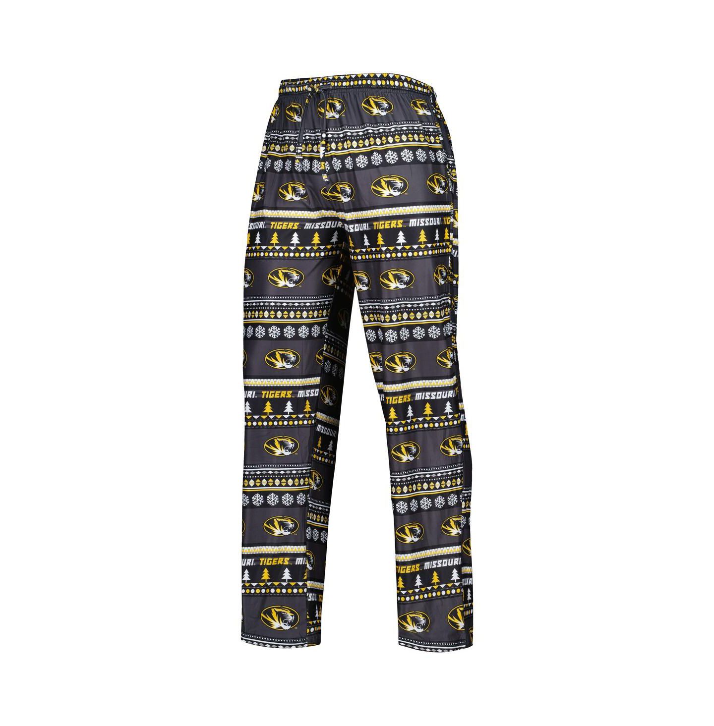 Мужской комплект для сна Concepts Sport Missouri Tigers Swivel: лонгслив и брюки, Black — фото 3