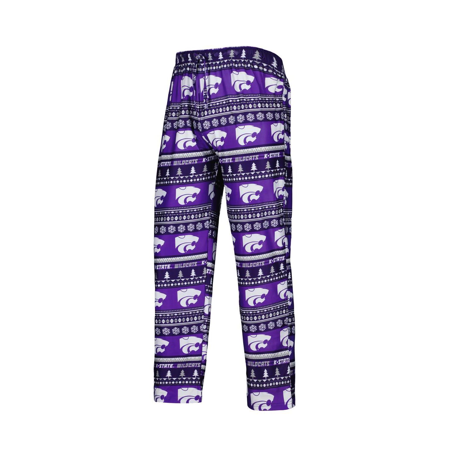 Мужская пижама Concepts Sport Kansas State Wildcats Swivel, Purple — фото 4
