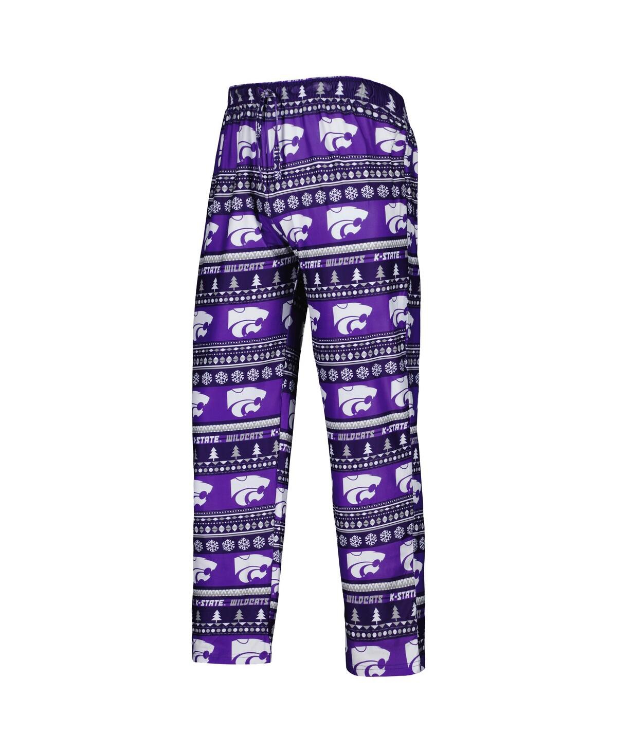 Concepts Sport Men's  Purple Kansas State Wildcats Swivel Long Sleeve T-shirt And Pants Sleep Set In Purple