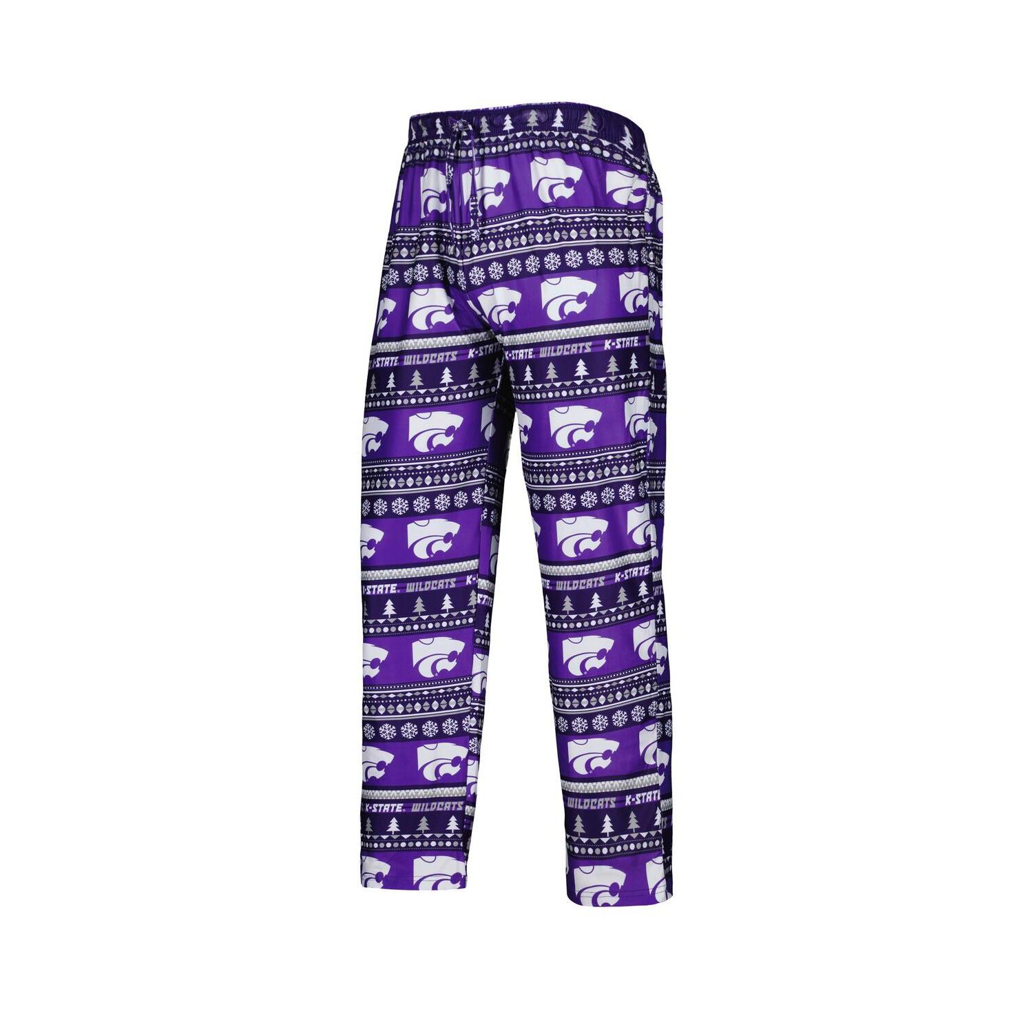 Men's Purple Kansas State Wildcats Swivel Long Sleeve T-shirt and Pants Sleep Set