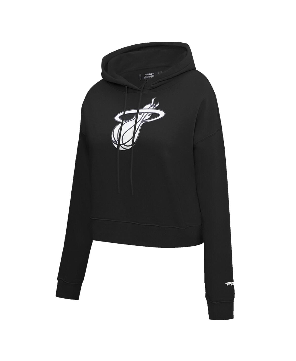 Women's Pro StandardMiami Heat 2023/24 City Edition Cropped Pullover Hoodie - Black