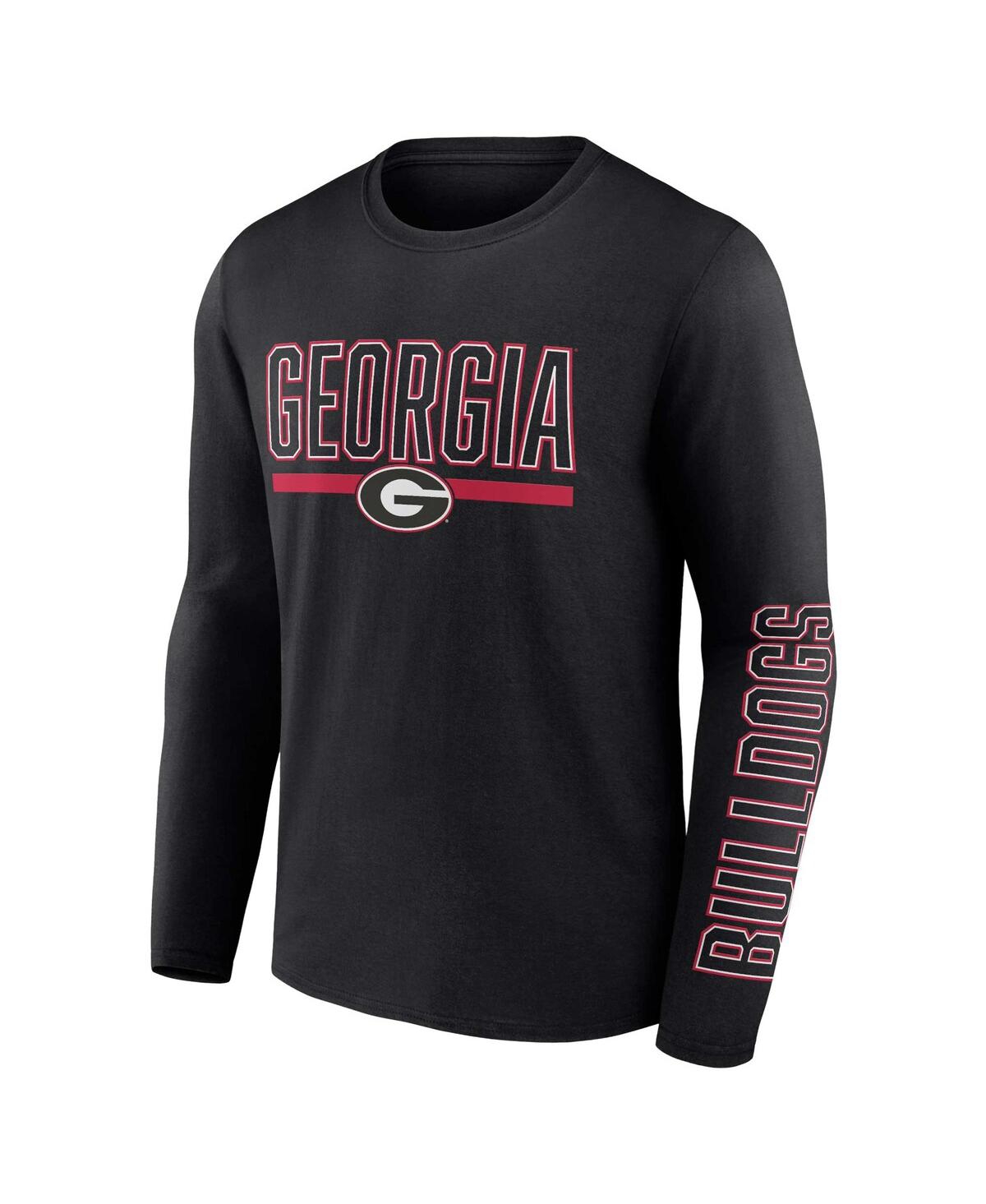 Men's ProfileGeorgia Bulldogs Big and Tall Two-Hit Graphic Long Sleeve T-shirt - Black