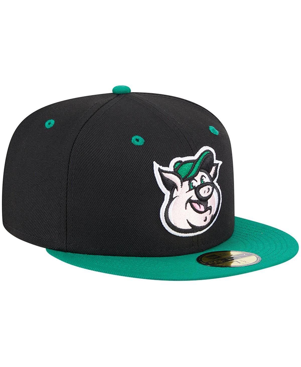 Men's New EraKannapolis Cannon Ballers Theme Nights Kannapolis Qs 59FIFTY Fitted Hat - Black