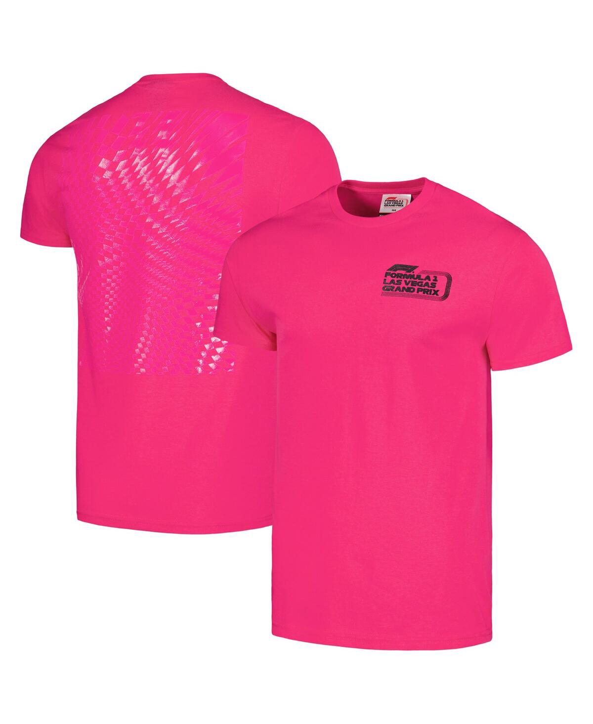 Men's and Women's Pink Formula 1 Las Vegas Grand Prix Mono Core T-shirt - Pink