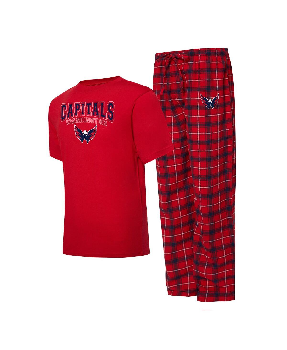 Men's Concepts Sport Red, Navy Washington Capitals Arctic T-shirt and Pajama Pants Sleep Set - Red, Navy