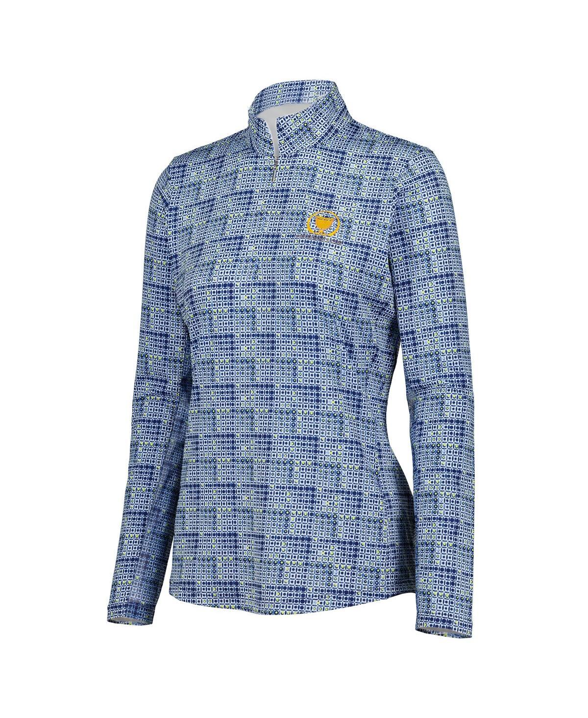 Women's Ep New York2024 Presidents Cup Broken Geometric Print Quarter-Zip Pullover Top - Blue