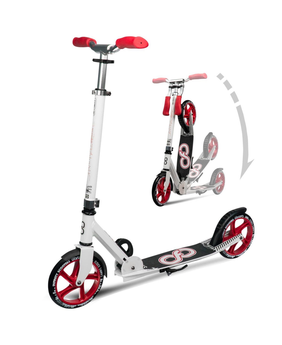 Sydney Foldable Kick Scooter - Great Scooters For Teens And Adults - White