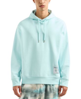 A|X Armani Exchange - Men's French Terry Pullover Patchwork Logo Hoodie