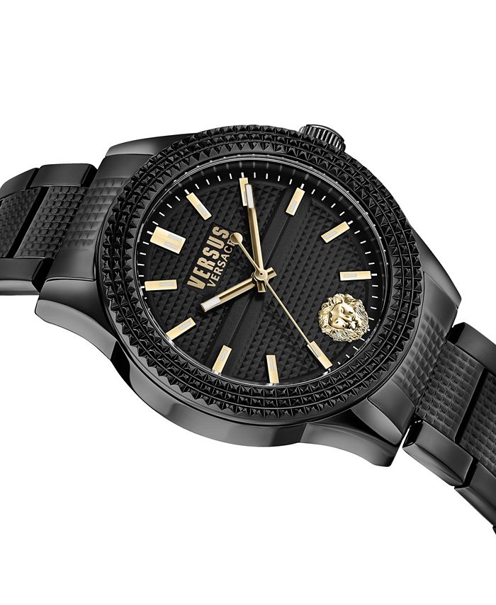 Versus Versace Women's Bayside Three Hand Black Stainless Steel Watch ...