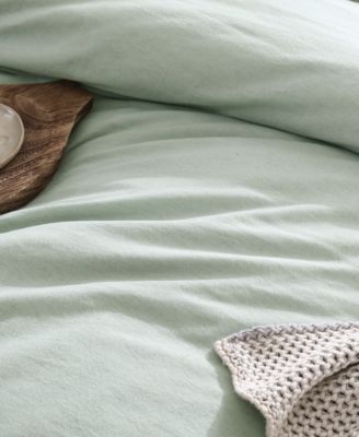 Pure Washed Linen 3 -Piece Duvet Cover Set, King