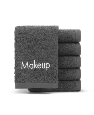 Embroidered Makeup Remover Towels (Pack of 6) , 13x13 in., Color Options, 100% Cotton Washcloths