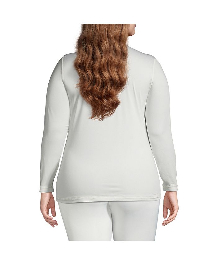 Lands' End Women's Plus Size Thermaskin Heat Thermal Long Underwear