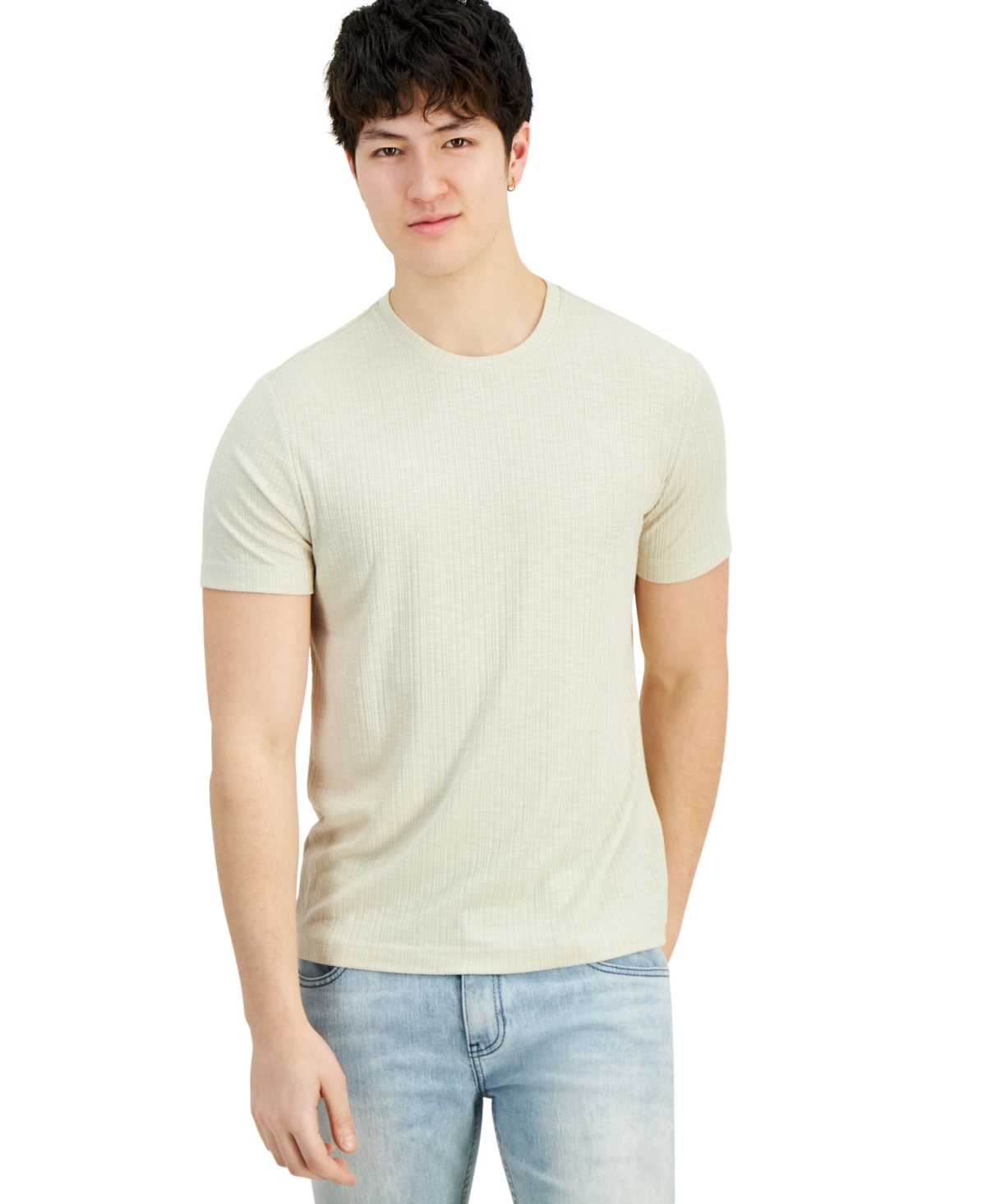 Men's Ribbed T-Shirt, Created for Macy's - Bright Sun