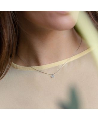 Sterling Silver 18k Gold Plated Blake Circle Necklace Holiday Gift Idea