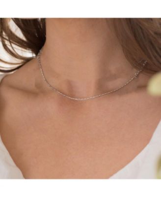 Sterling Silver 18k Gold Plated Leena Necklace, Dainty, Daily Wear
