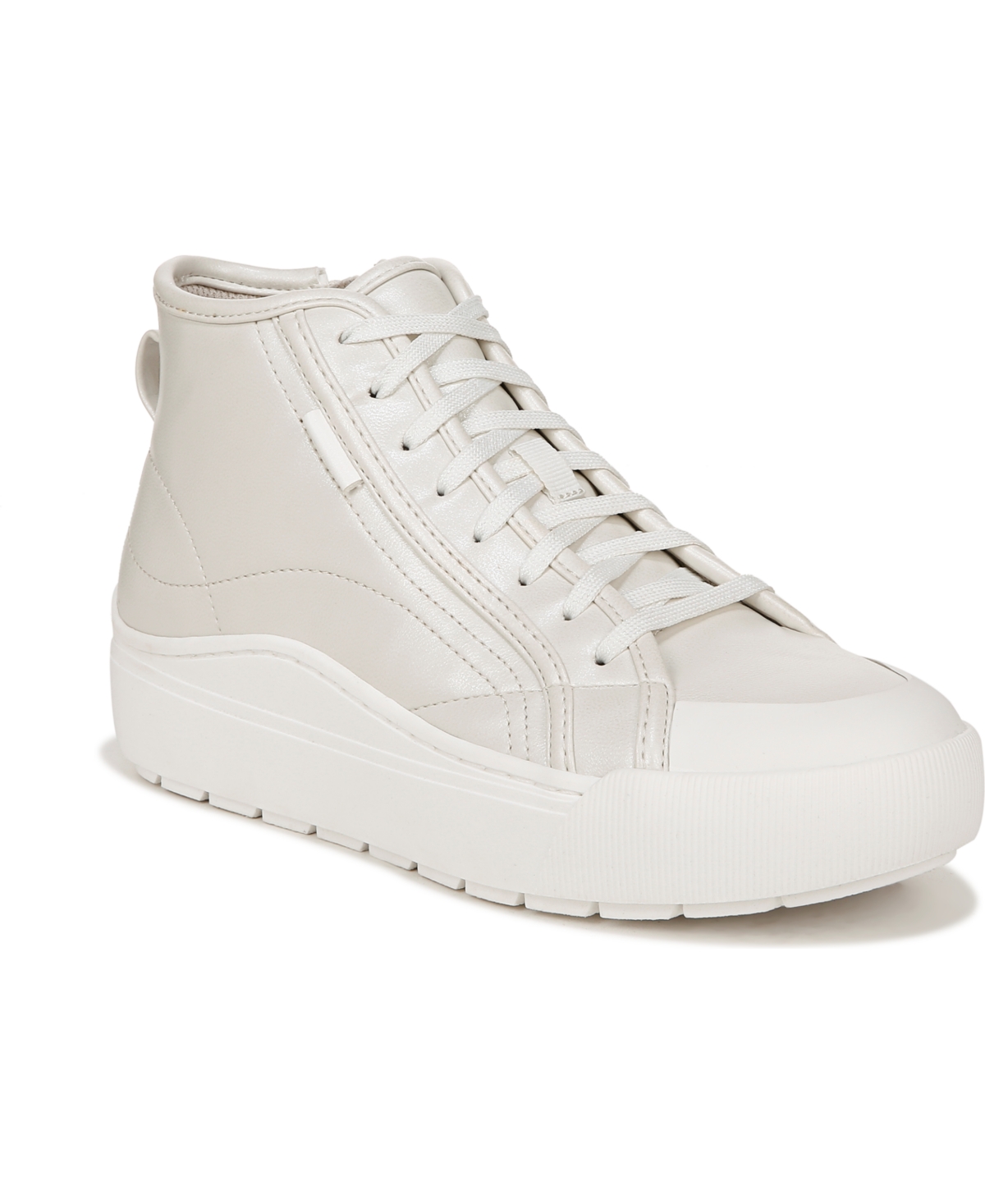 Women's Time Off Hi2 Platform Sneakers - Metallic Pearl White Faux Leather