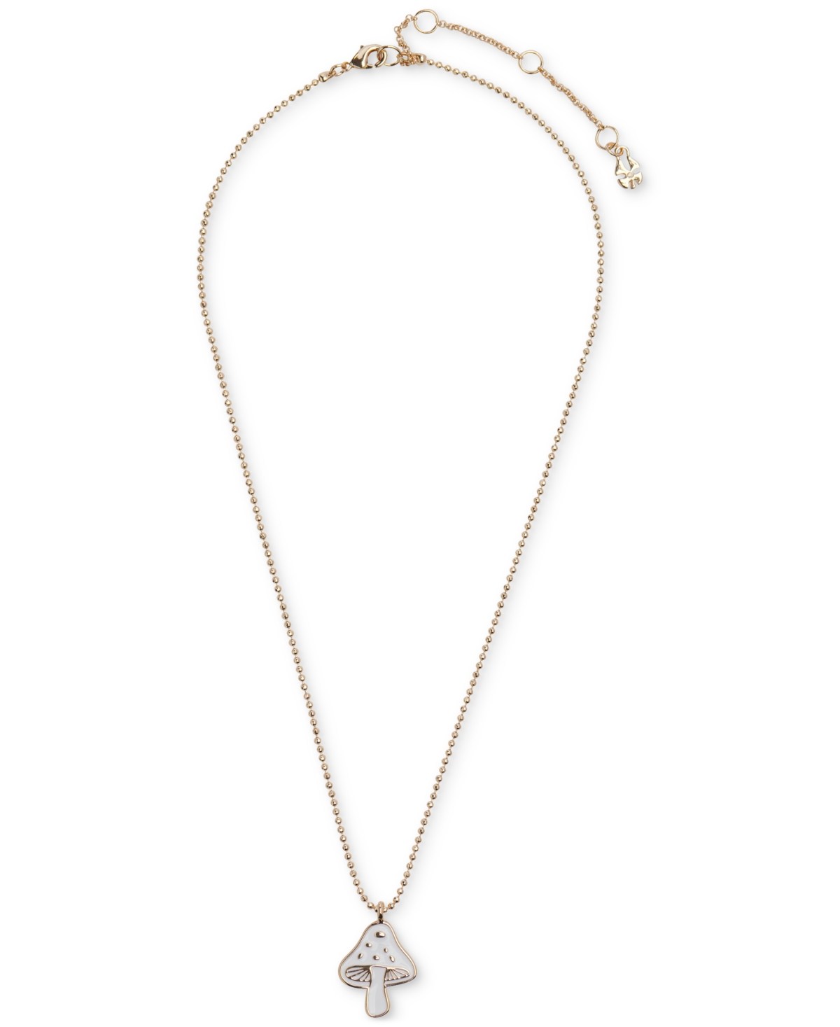 Lucky BrandTone White Mushroom Pendant Necklace, 16