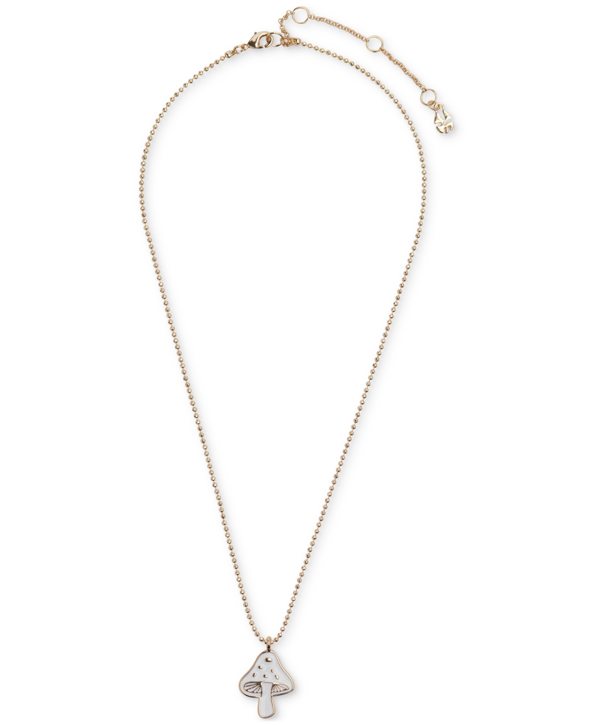 Shop Lucky Brand Gold-tone White Mushroom Pendant Necklace, 16" + 3" Extender