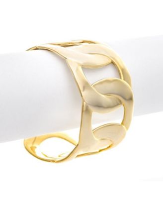 Curb Link Open Bangle Bracelet