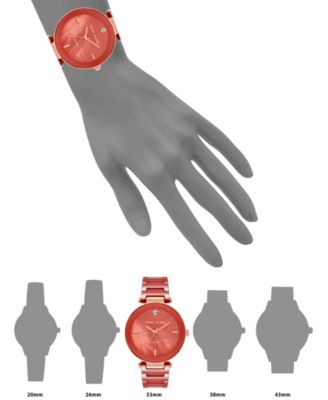 Women's Quartz Red Ceramic Link Watch, 33mm