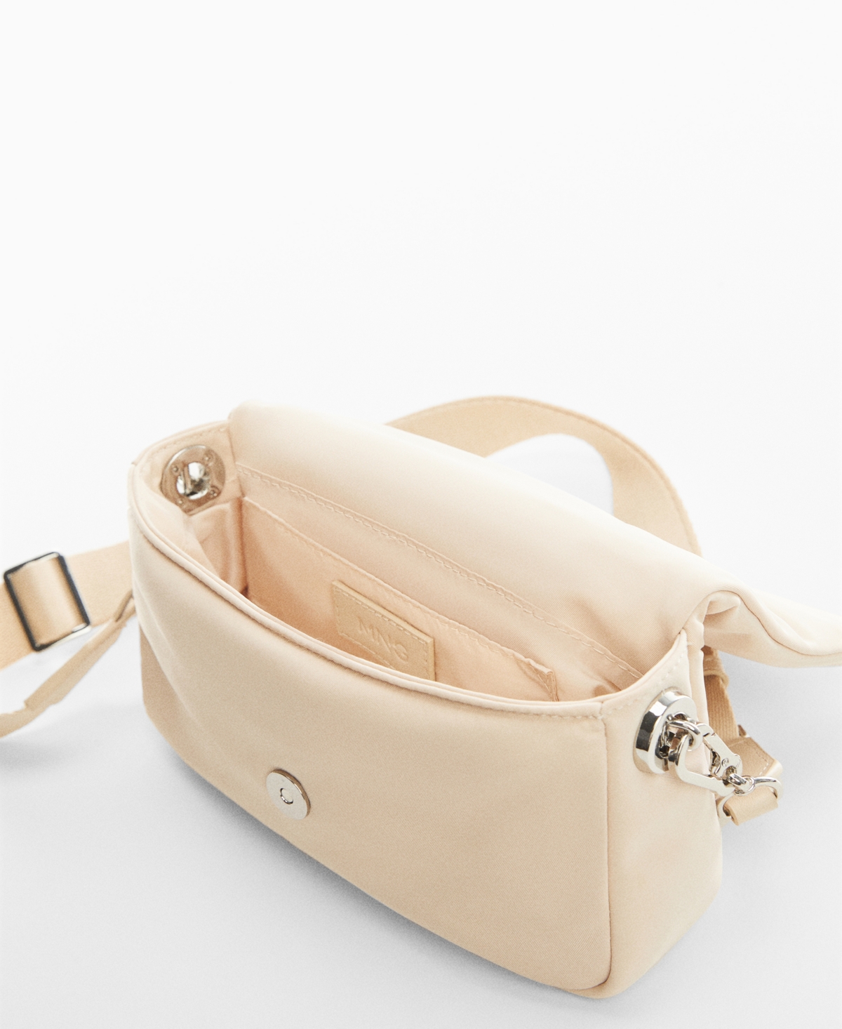 Shop Mango Women's Quilted Crossbody Bag In Off White