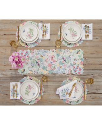 Butterfly Meadow Flutter Cutwork Centerpiece, 14" x 36" 
