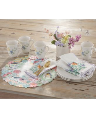 Butterfly Meadow Flutter Fabric Napkins, Set of 4, 19" x 19" 