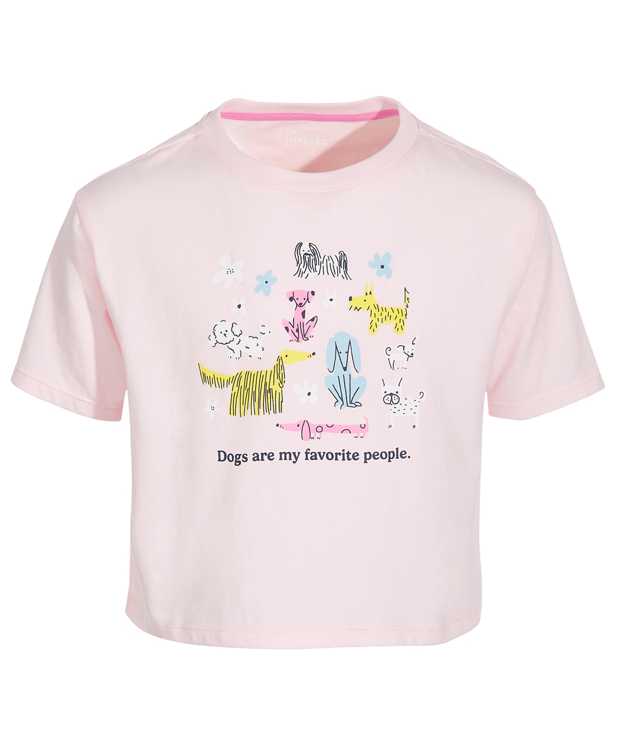 Shop Epic Threads Big Girls Dog Lover Graphic T-shirt, Created For Macy's In Barely Pink