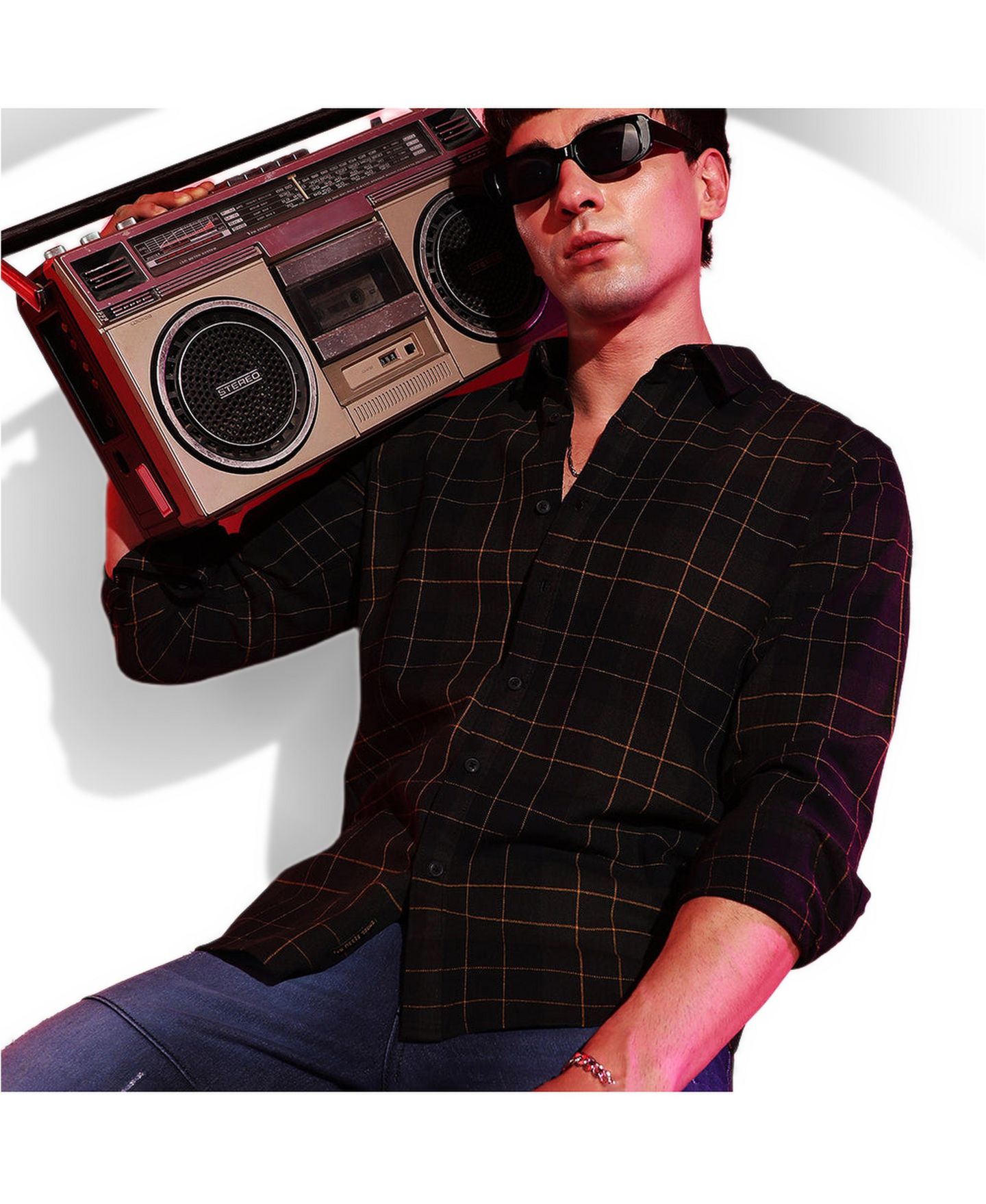 Мужская рубашка Cahoot Checkered Casual, цвет: Тёмный зелёный — фото 3