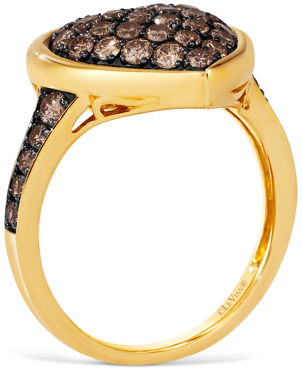 Le Vian Godiva X  Chocolate Diamond Heart Ring (3/4 Ct. T.w.) In 14k Gold In 14k Honey Gold Ring